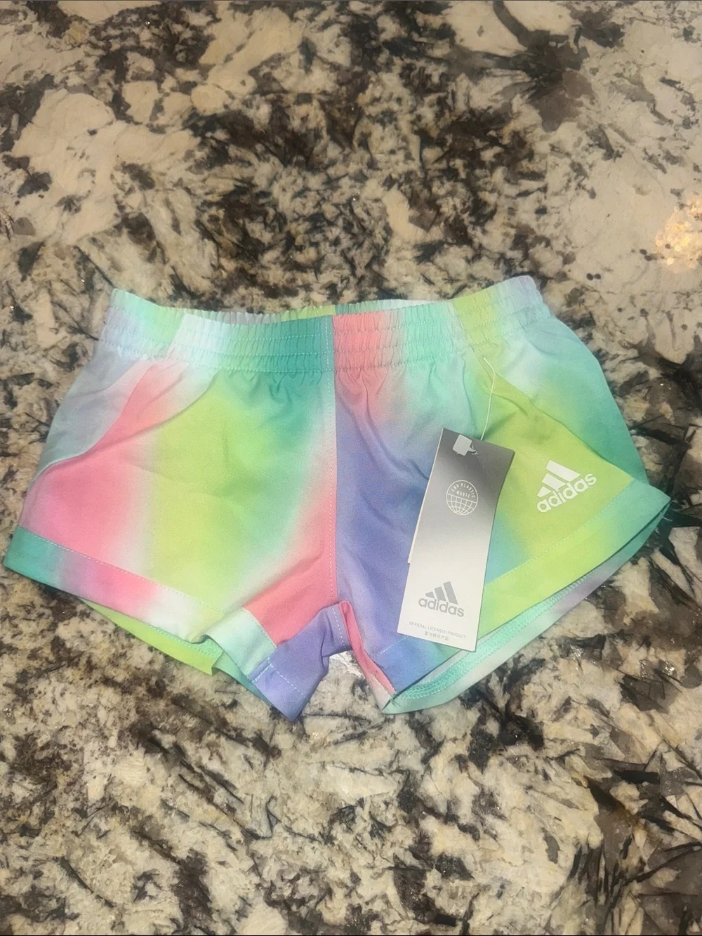 Girls' Pastel Tie-Dye Satin Shorts